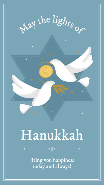 Instagram Story Creator Featuring a Hanukkah Quote with Dove Graphics 3152b