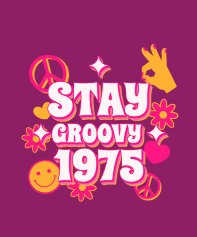 Quote T-Shirt Design Maker with a 60's-Inspired Aesthetic