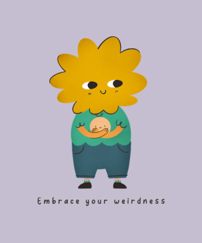 Illustrated T-Shirt Design Generator Featuring a Funny Character
