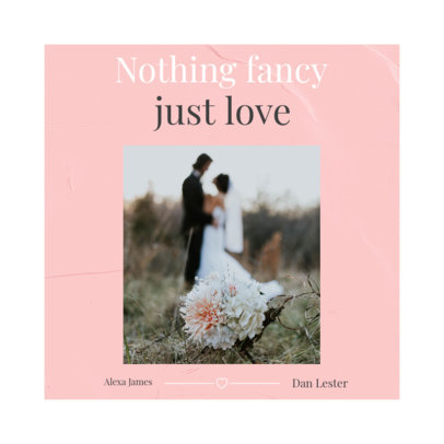 Instagram Post Generator for a Small Wedding Invitation