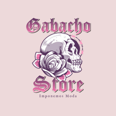 Streetwear Brand Logo Maker with a Cholo Skull Graphic
