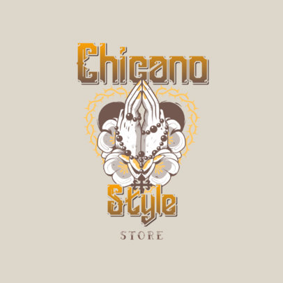 Streetwear Logo Template Inspired by Chicano Culture