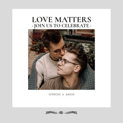 Instagram Post Maker for an LGBT Wedding Invitation