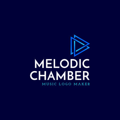 Music Logo Creator with an Abstract Graphic of a Play Symbol 