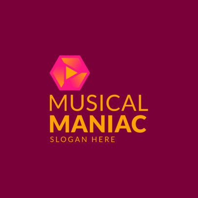 Logo Generator for a Musician with a Simple Geometric Graphic