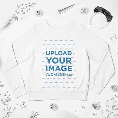 Mockup Featuring a Sweatshirt and Props for New Year's Eve m289