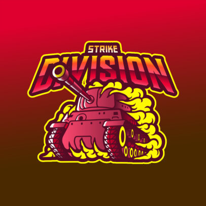 Gaming Logo Generator Featuring a Military Tank Illustration 3819m