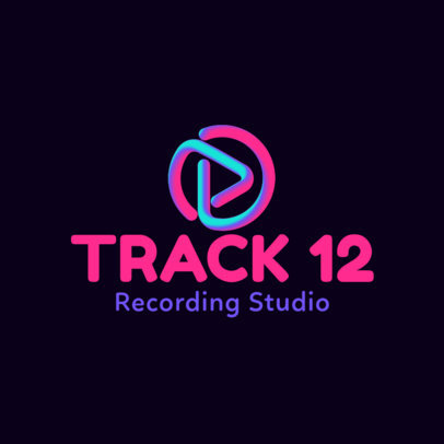 Recording Studio Logo Generator Featuring Abstract Music Graphics 