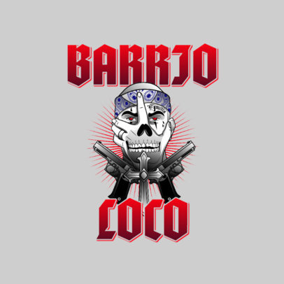 Streetwear Logo Template Featuring a Cholo Man Illustration 