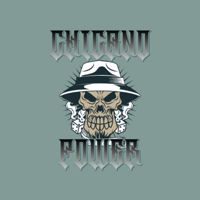 Streetwear Logo Maker Featuring a Skull With a Chicano Hat 