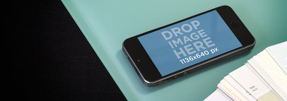 iPhone 5s Grey Portrait On Crystal Surface Wide