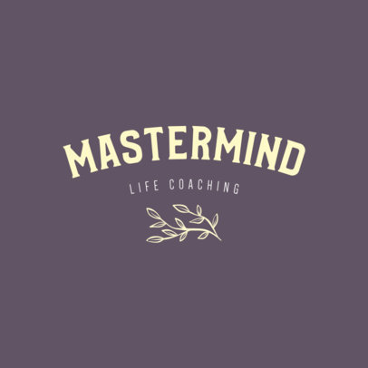Life Coaching Logo Template Featuring Bold Lettering and Minimal Icons