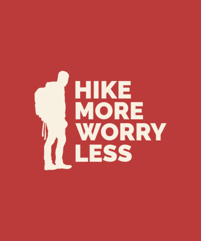 T-Shirt Design Maker for Hikers Featuring Quotes and Silhouettes 
