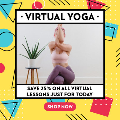 Ad Banner Creator for e-Commerce Featuring a Memphis Style