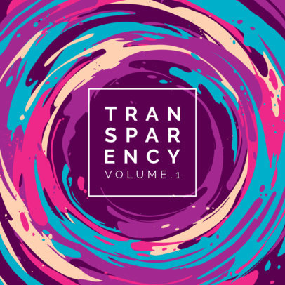 Pop Album Cover Maker Featuring Abstract Textures 