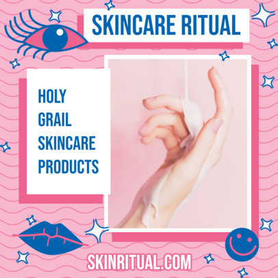 Colorful Instagram Post Maker for Skincare Routines 
