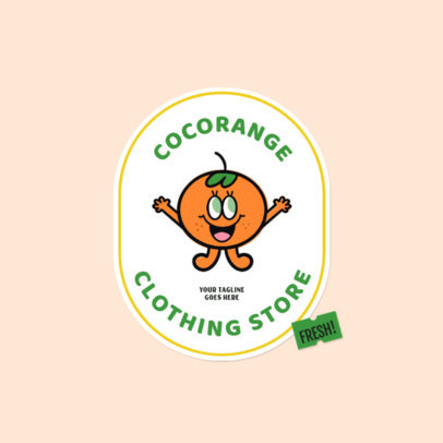 Clothing Brand Logo Maker Featuring Fruit Patches 