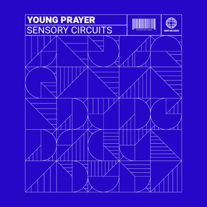 Album Cover Design Template Featuring Abstract Patterns