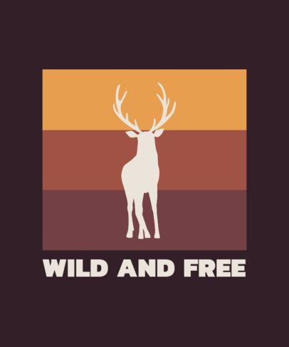 T-Shirt Design Maker with a Silhouette of a Buck 