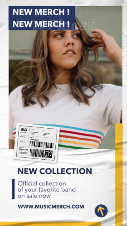 Instagram Story Video Maker to Promote New Merch for a Musician