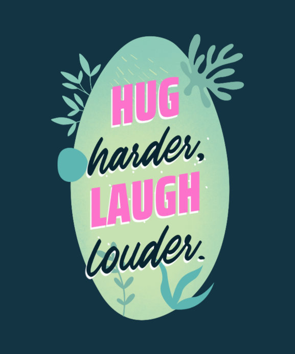 Placeit - T-Shirt Design Creator Featuring a Floral Frame and a Quote