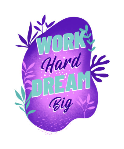 Cute T-Shirt Design Generator Featuring a Dreams Quote