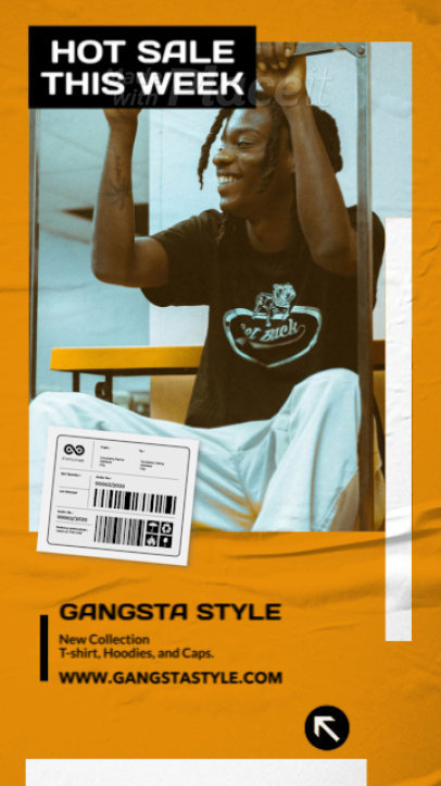 Instagram Story Maker for a Streetwear Brand Featuring Animated Shapes 2467-el1