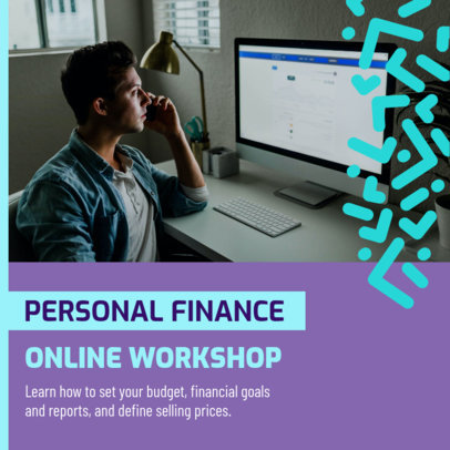Modern Instagram Post Maker for a Personal Finances Workshop