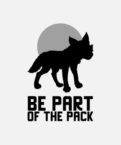 T-Shirt Design Maker Featuring the Silhouette of a Wolf