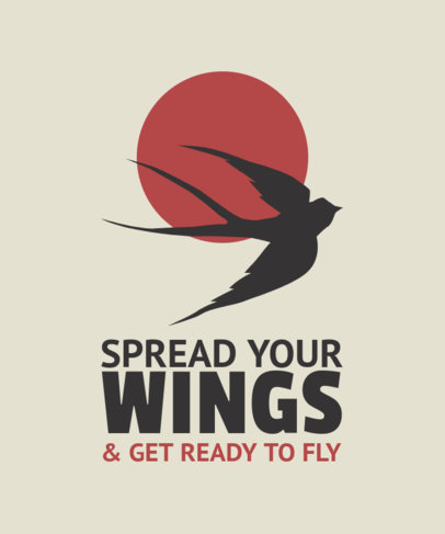 T-Shirt Design Generator Featuring the Silhouette of a Swallow