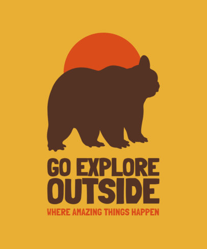 Quote T-Shirt Design Creator with a Bear Silhouette 