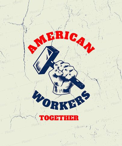 Labor Union T-Shirt Design Template 