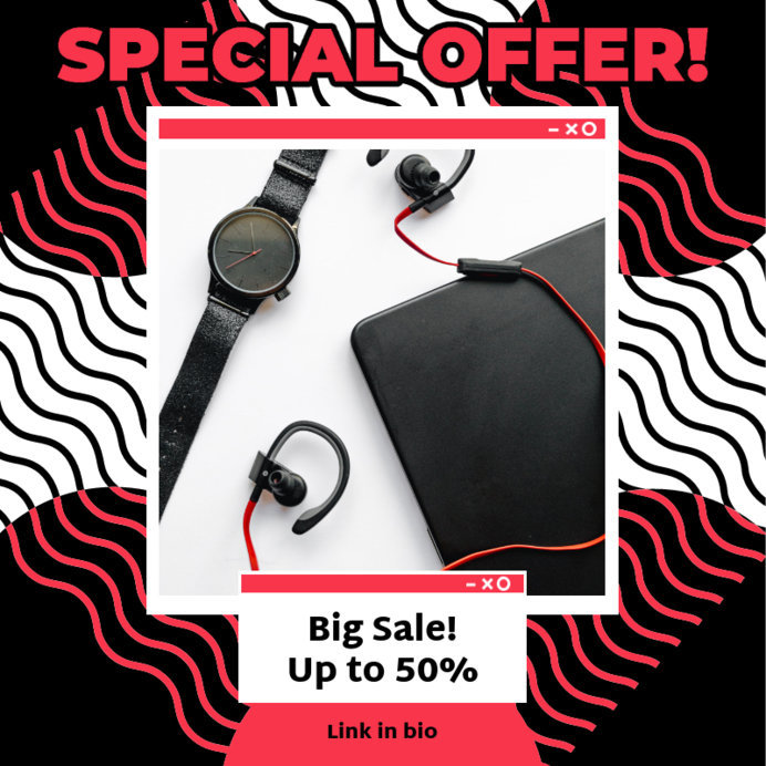 Memphis Style Instagram Post Maker for an Online Special Sale 