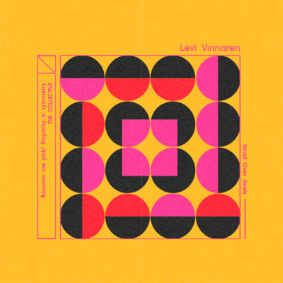 Vintage Album Cover Maker for an 80's Music Compilation with a Geometric Pattern