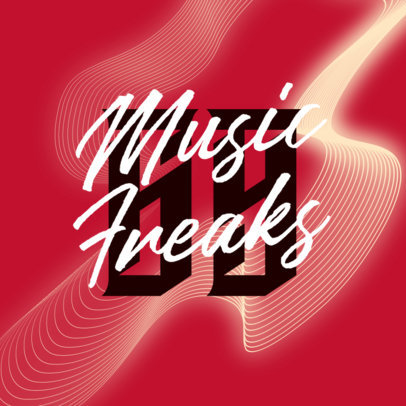 Dance Music Logo Maker Featuring a Wavy Texture 3854g