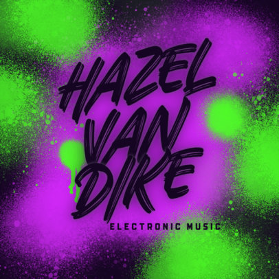 Electronic Music Logo Maker Featuring a Graffiti Style Background 3855a