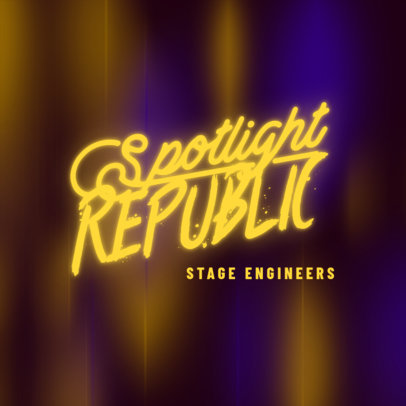 Music Logo Generator for a Stage Management Company Featuring a Glowing Font 3855b