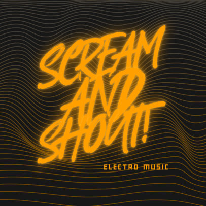 EDM Music Logo Maker Featuring a Wavy Abstract Background 3855d