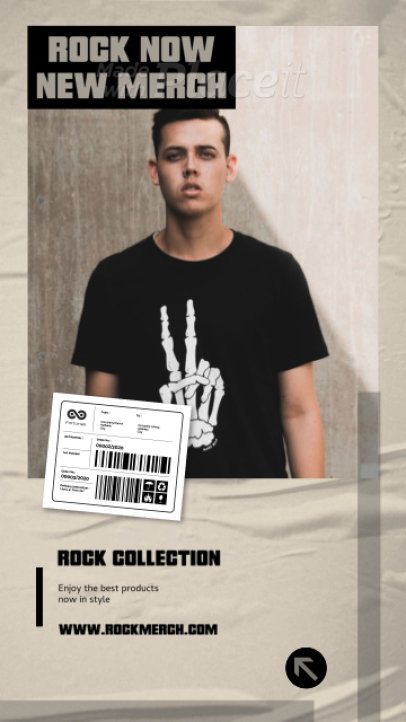 Instagram Story Video Maker for a Music Merch Announcement