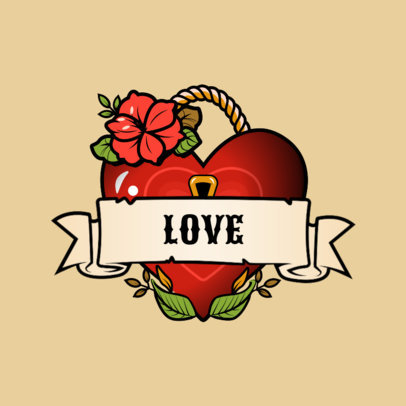 Streetwear Logo Maker Featuring a Padlock Heart Illustration 3862h