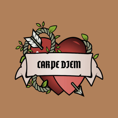 Urban-Styled Logo Generator for Hip-Hop Artist Featuring a Heart Graphic 3862j