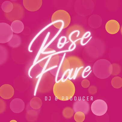 Online Logo Maker for an EDM Producer with Glowing Typography