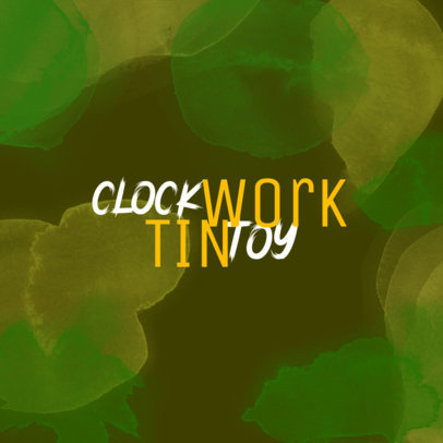 Typography Logo Template Featuring a Blurry Abstract Background 