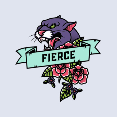 Online Logo Creator for an Urban Apparel Boutique with a Fierce Panther Graphic 3862g