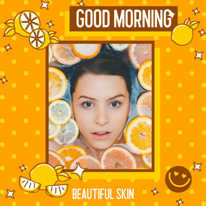Instagram Post Maker for a Skincare Routine Featuring a Dotted Background Design