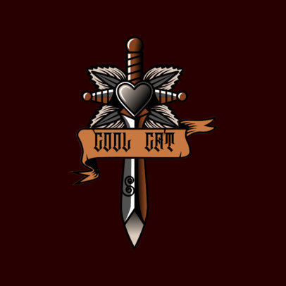 Logo Maker Featuring a Goth-Styled Dagger 3862e