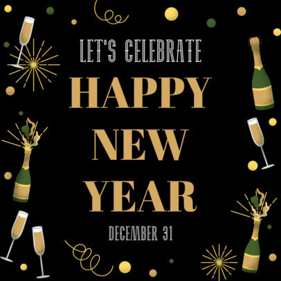 Instagram Post Design Template with a New Year Theme