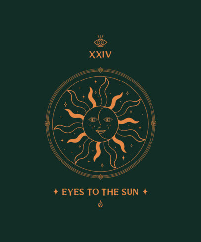 T-Shirt Design Generator with a Graphic of a Crescent Moon and Sun