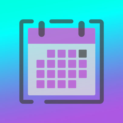 Simple iOS App Icon Creator with a Calendar Graphic and a Gradient Background 3180d