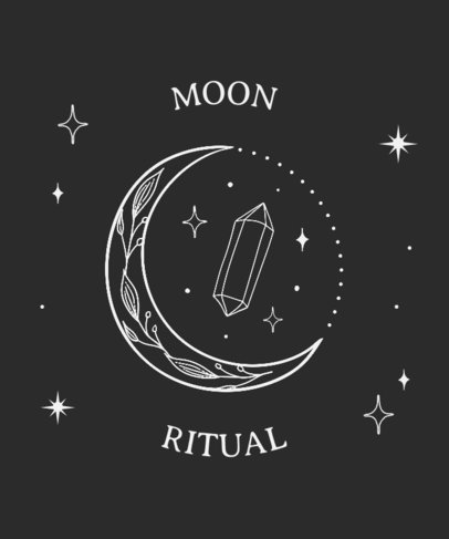 Magic T-Shirt Design Template Featuring a Beautiful Moon Graphic 